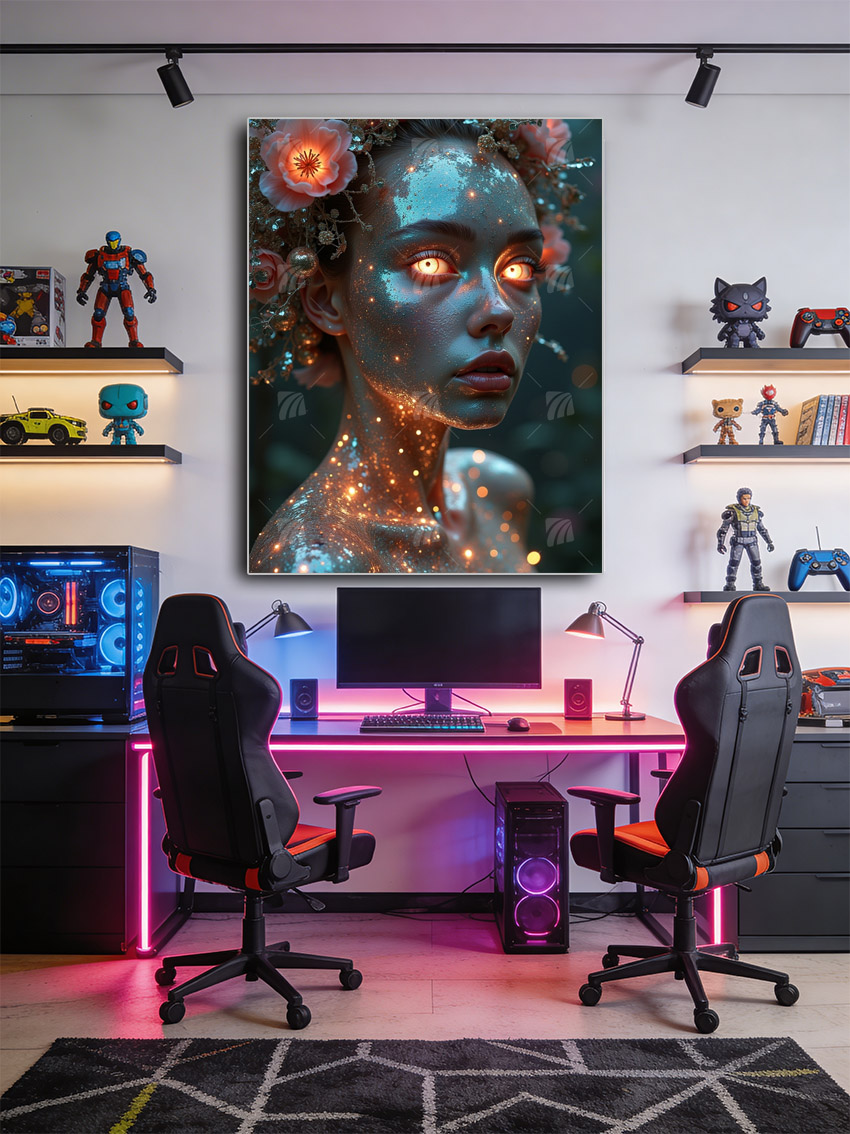 Eternal Glow Mythisch Wandbild – Detailansicht