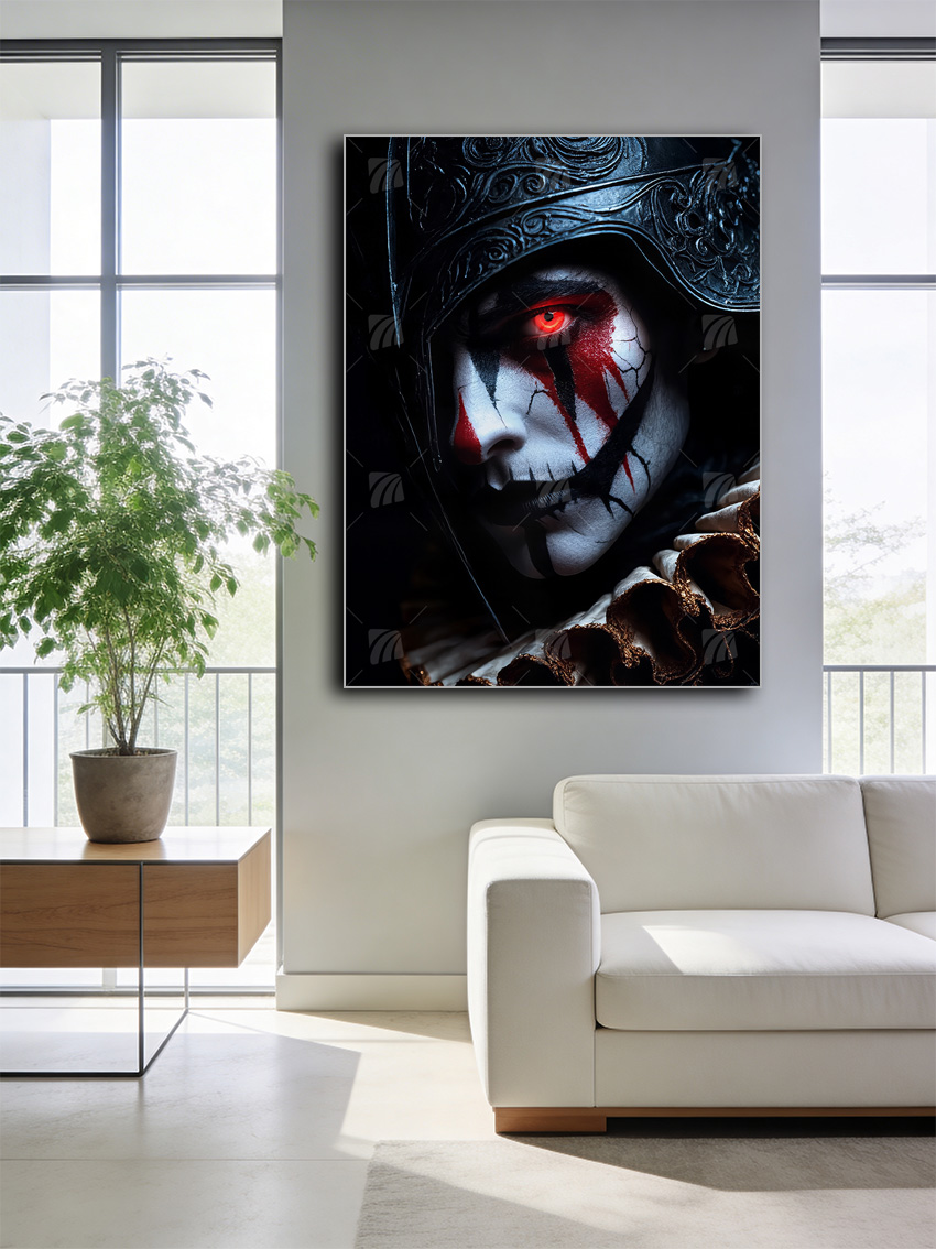 Crimson Glare Gilded Harlequins Wandbild – Detailansicht
